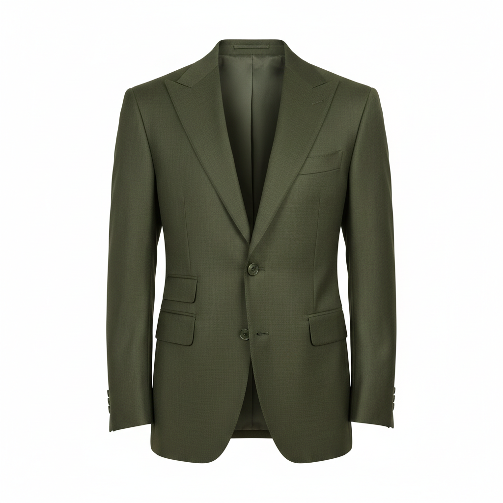 Urban Tailored Blazer – Olive Moss – Front View