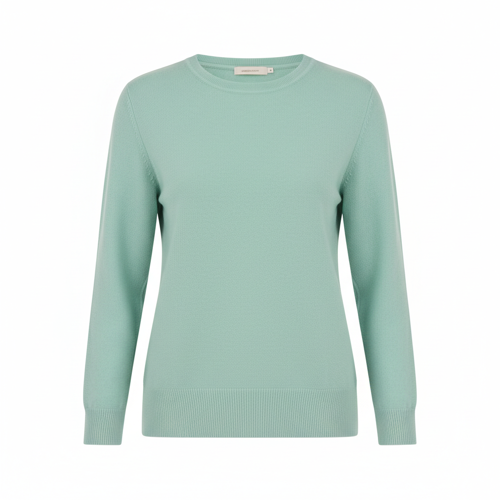 Minimal Knit Top in Ocean Mint – Front View