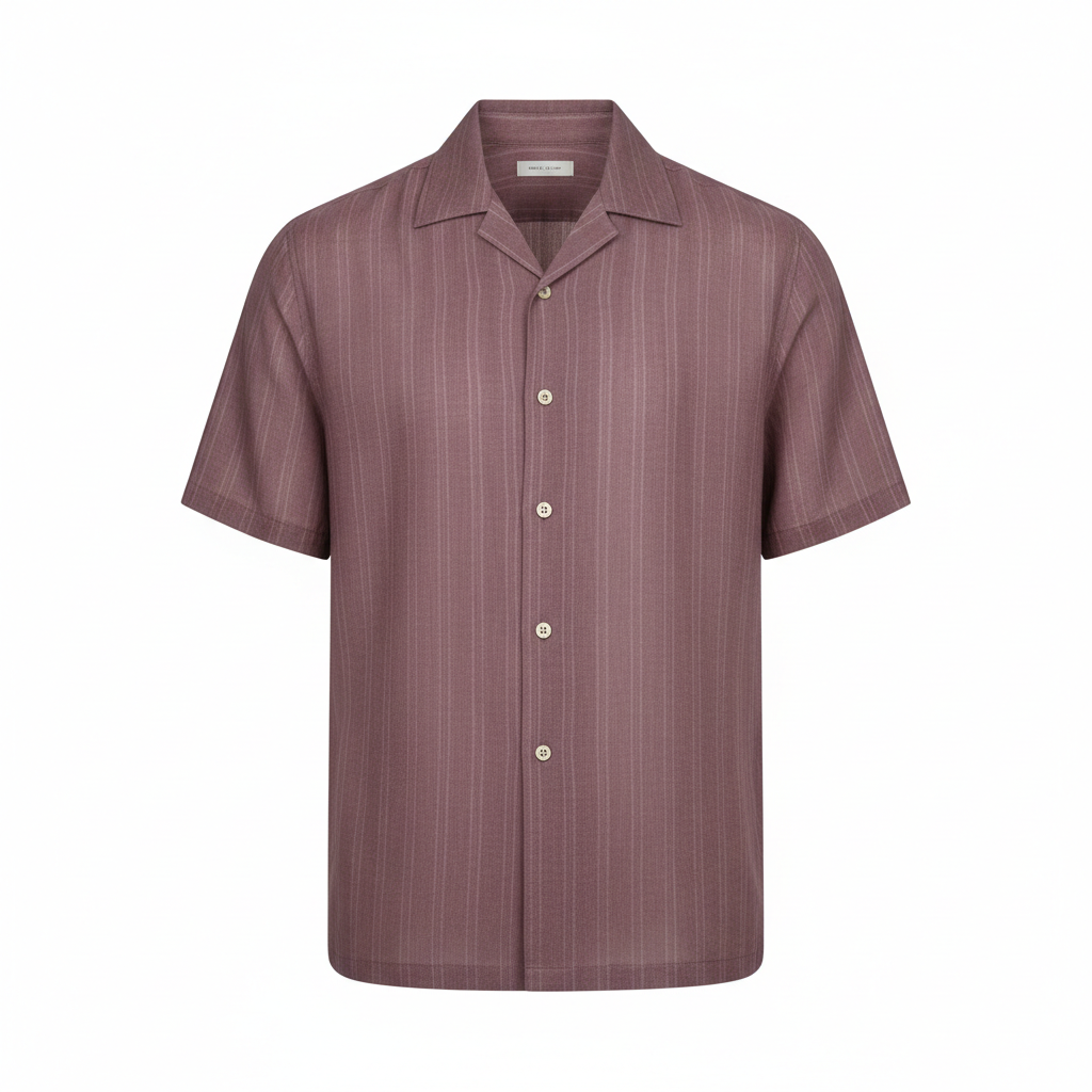 Striped Casual Shirt – Rose Mauve – Hero