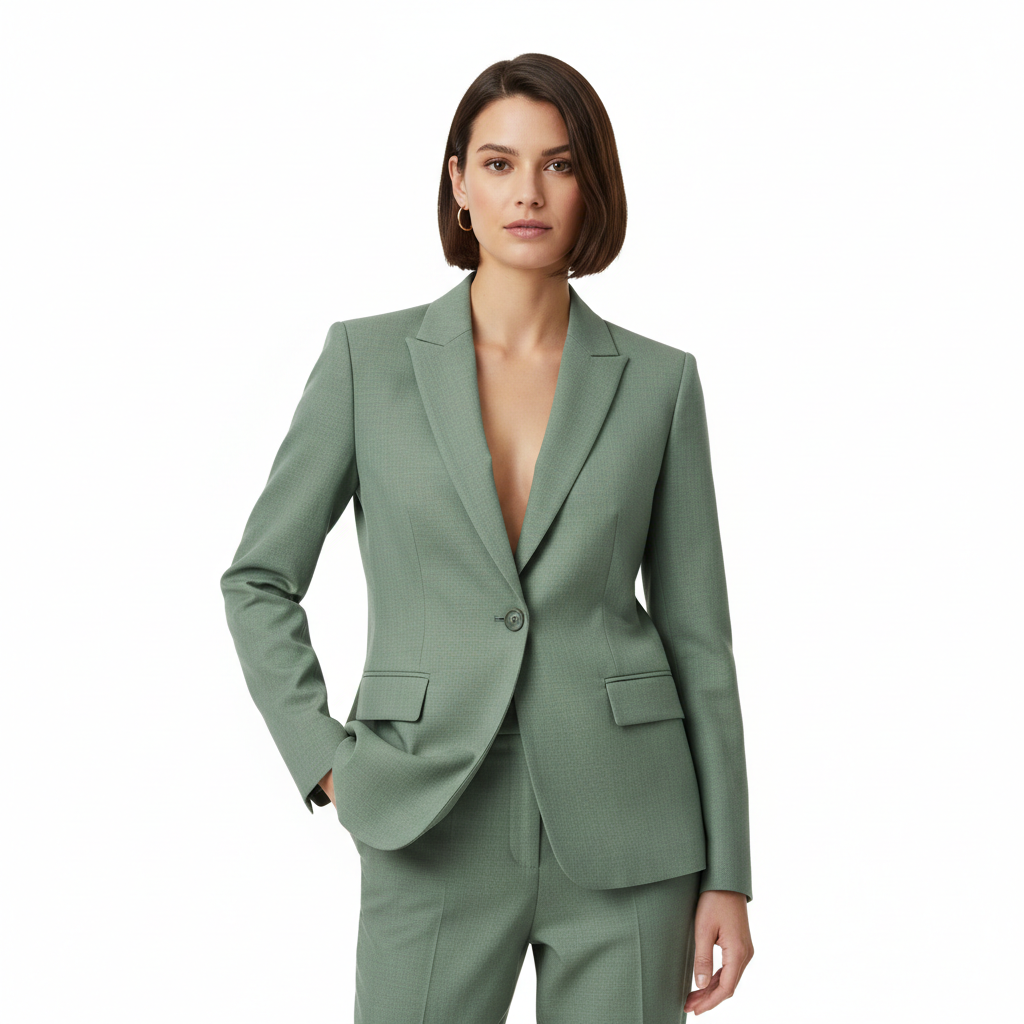 Classic Verge Blazer Sage Green – Model Shot