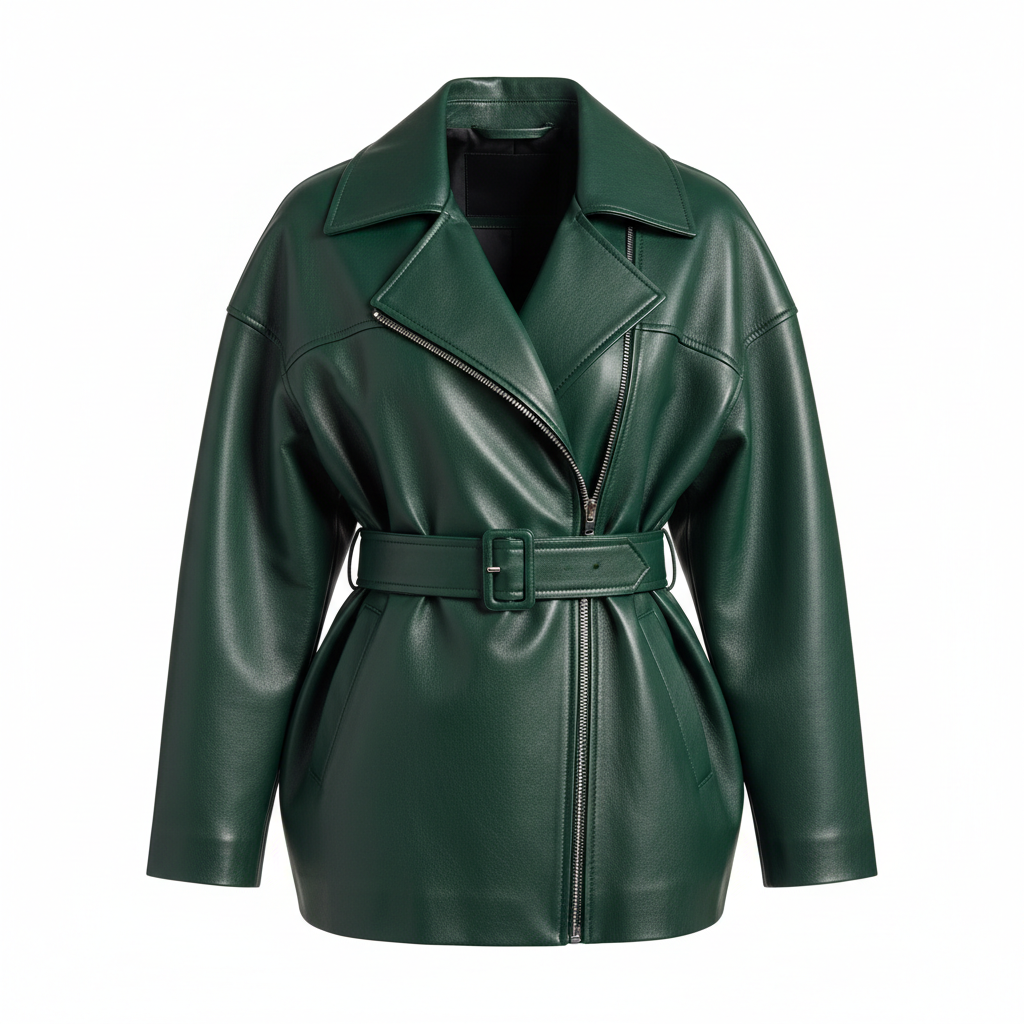 Noir Leather Jacket Forest Emerald – Hero