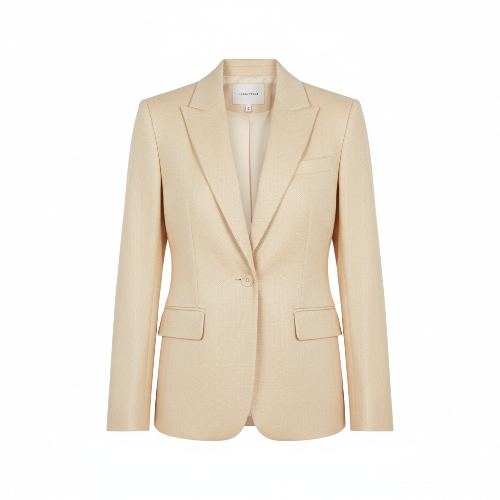 Classic Verge Blazer Champagne Cream – Front View