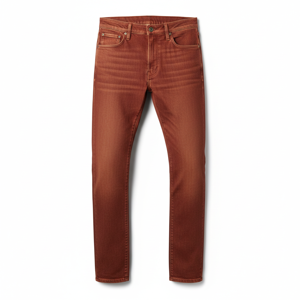 Classic Straight Jeans in Rust Copper – Hero