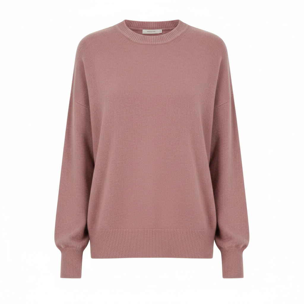 Minimal Knit Top in Dusty Rose – Front View