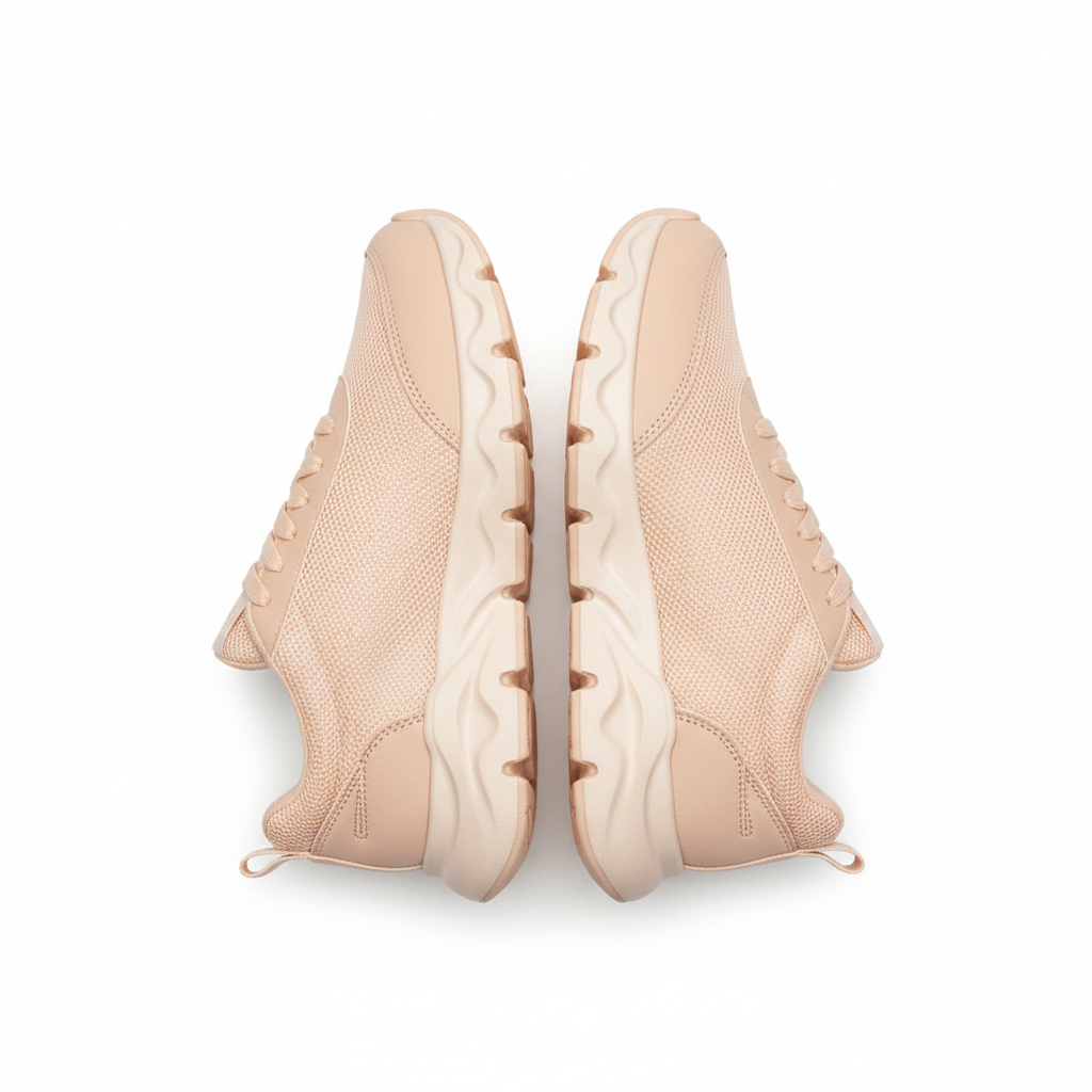 Everyday Sneakers in Champagne Peach – Top View