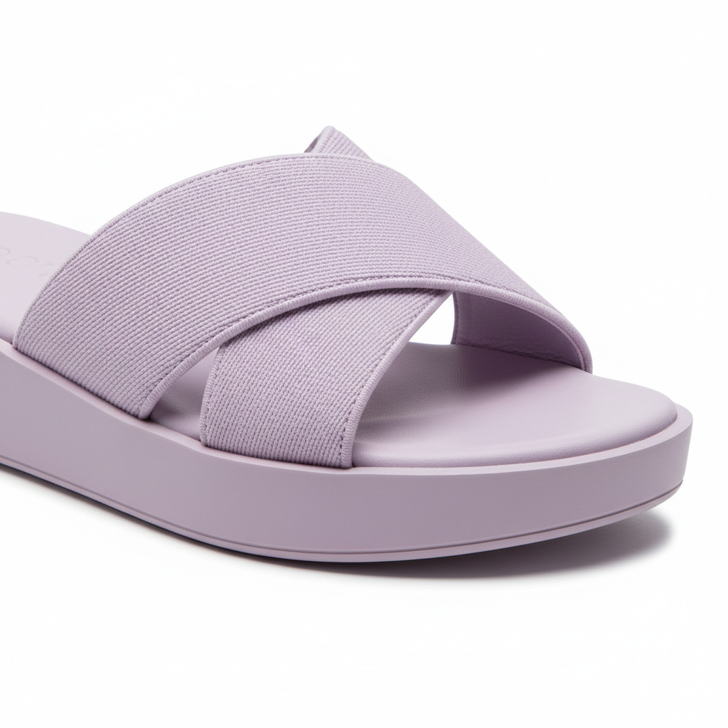 Modern Sandals in Soft Lilac – Strap Detail