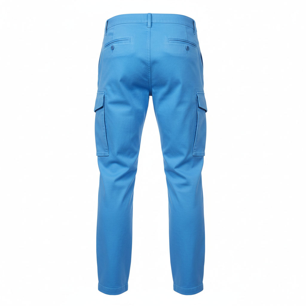 Utility Cargo Pants in Sky Blue – Back View