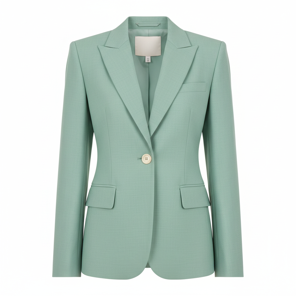 Classy Button Blazer Pistachio Green – Hero