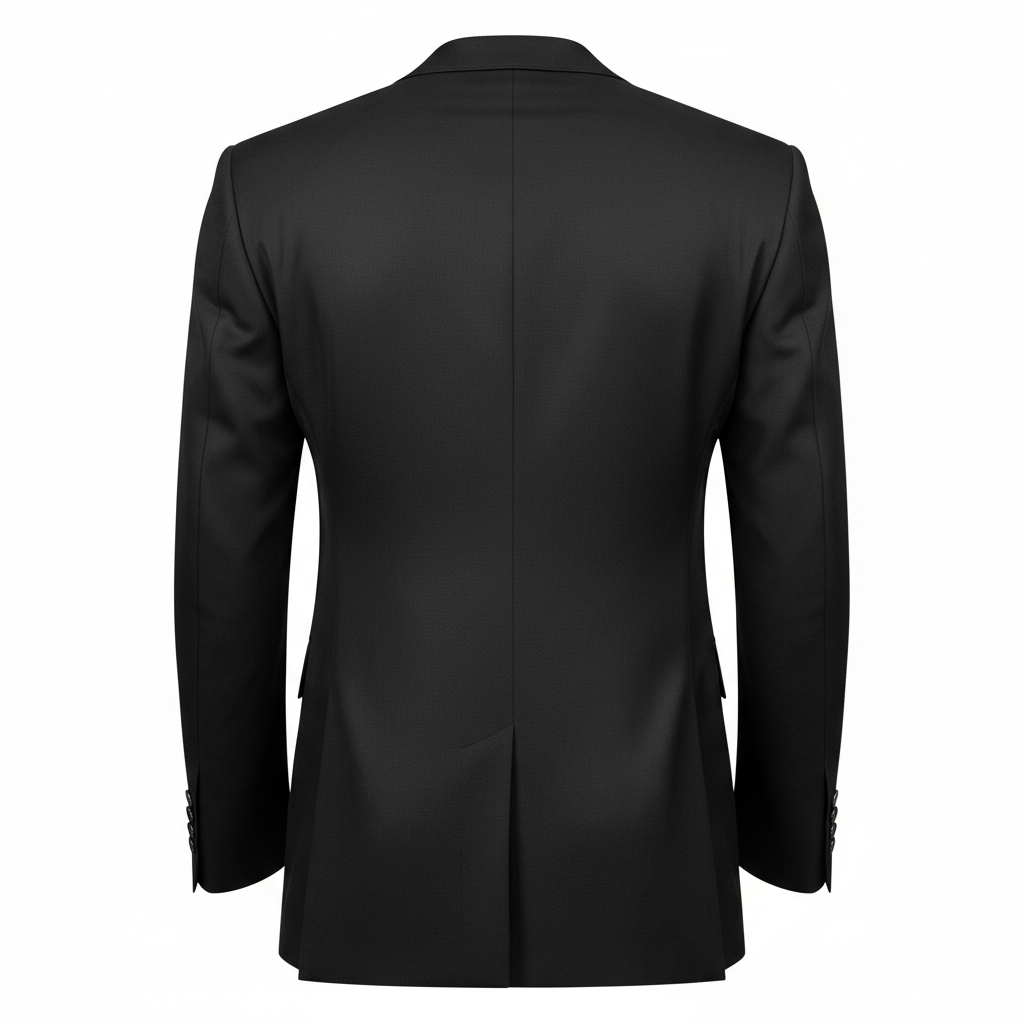 Urban Tailored Blazer – Charcoal Black – Back View