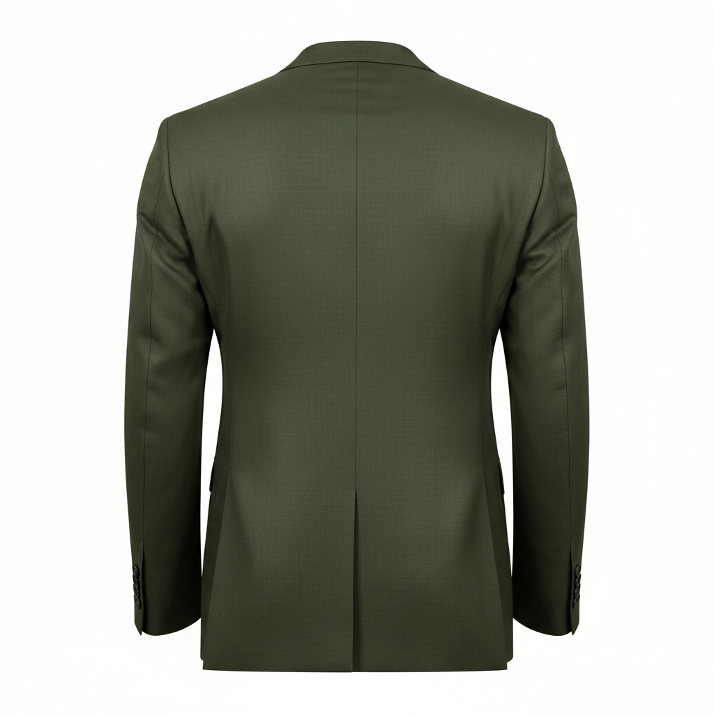Urban Tailored Blazer – Olive Moss – Back View