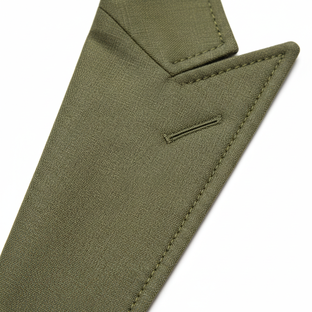 Urban Tailored Blazer – Olive Moss – Fabric Detail
