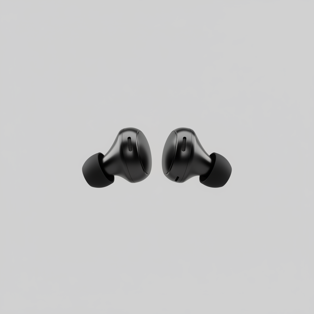 Luxury Earbuds Elite in Obsidian Titanium – Side View
