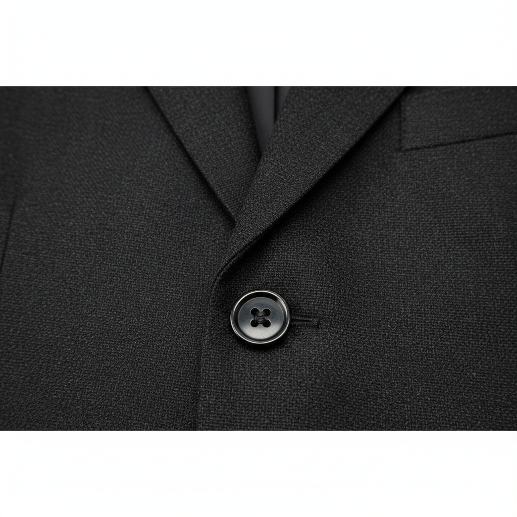 Urban Tailored Blazer – Charcoal Black – Fabric Detail