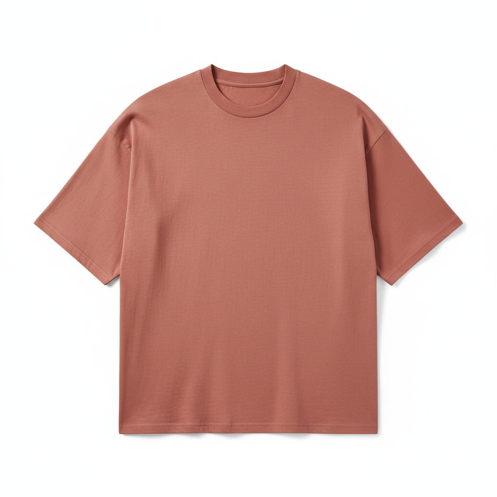 Relaxed Oversized T-Shirt – Dusty Coral – Front View