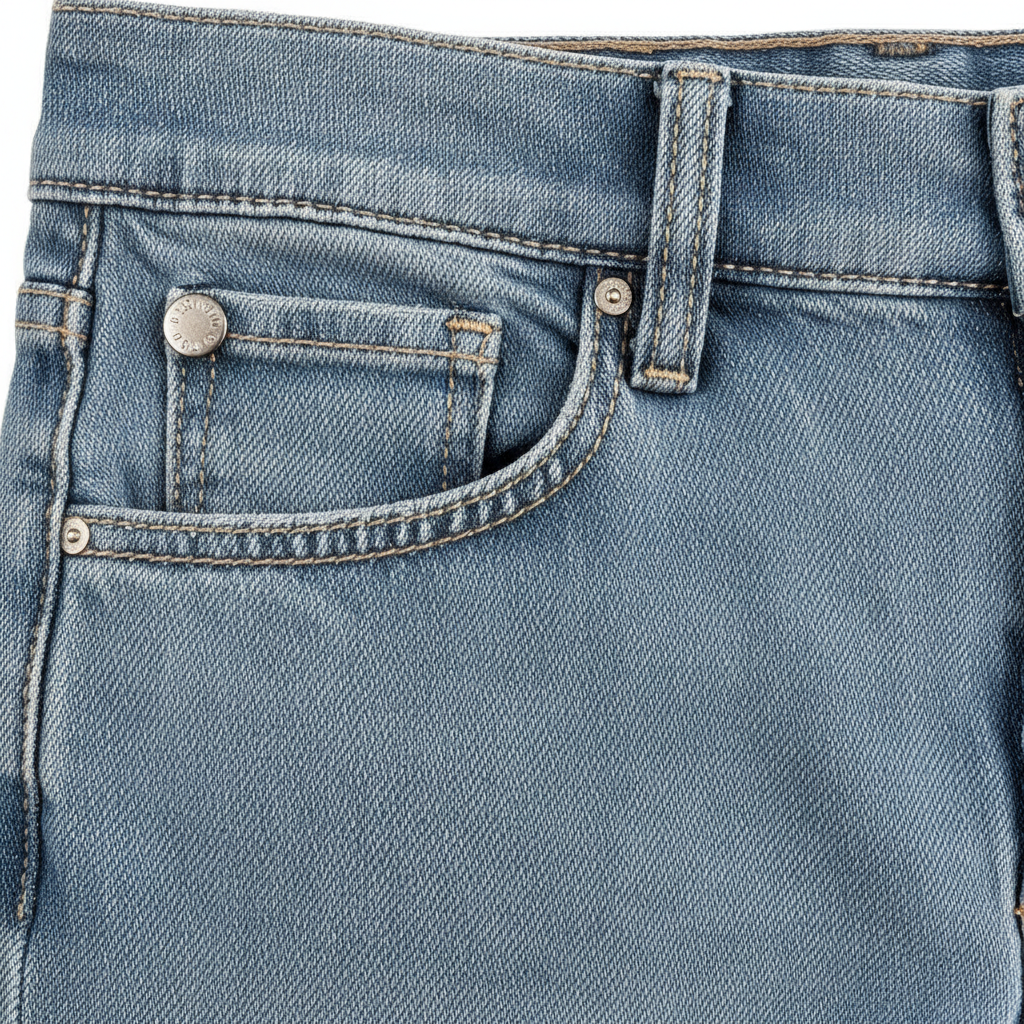 Classic Straight Jeans – Ocean Mist – Fabric Detail
