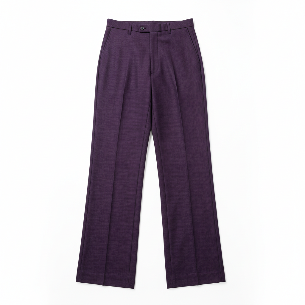 Minimal Wide Pants in Midnight Plum – Hero