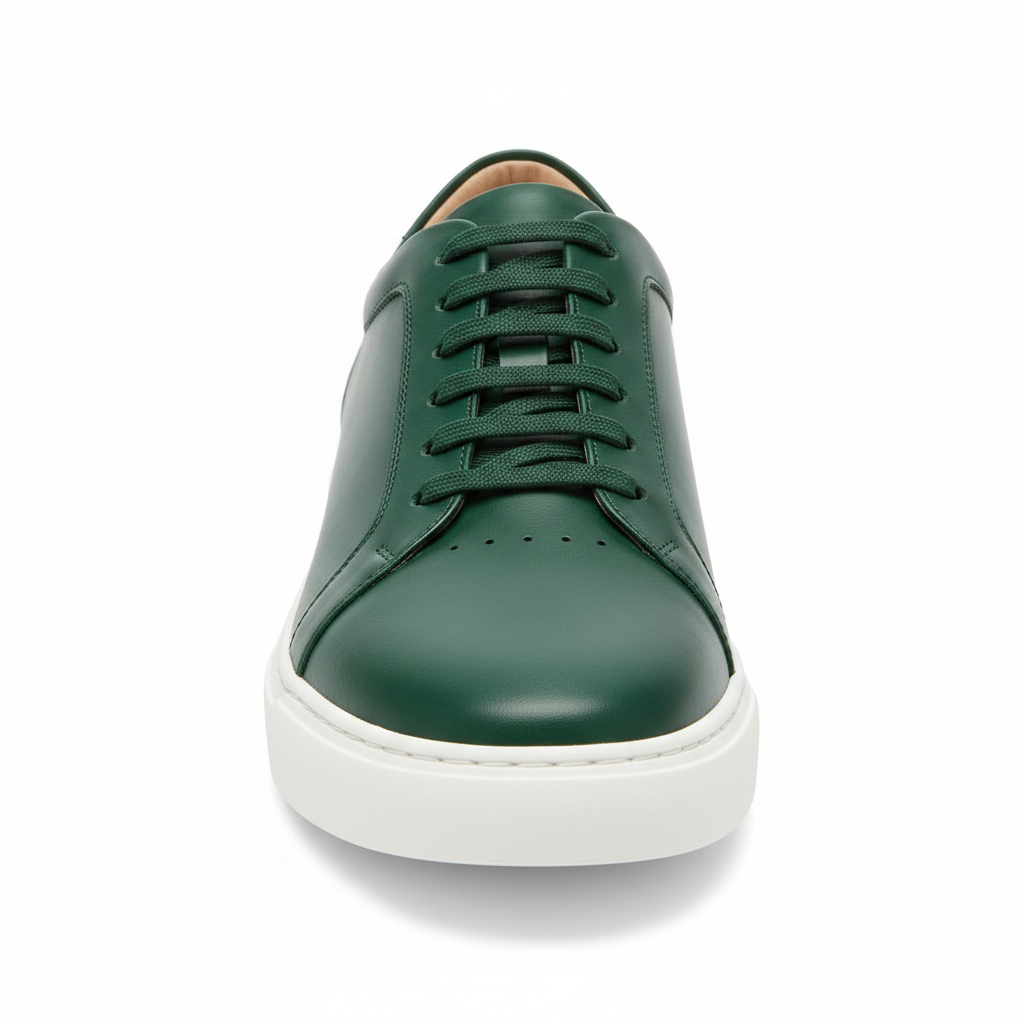 Urban Leather Sneakers in Forest Green – Hero view