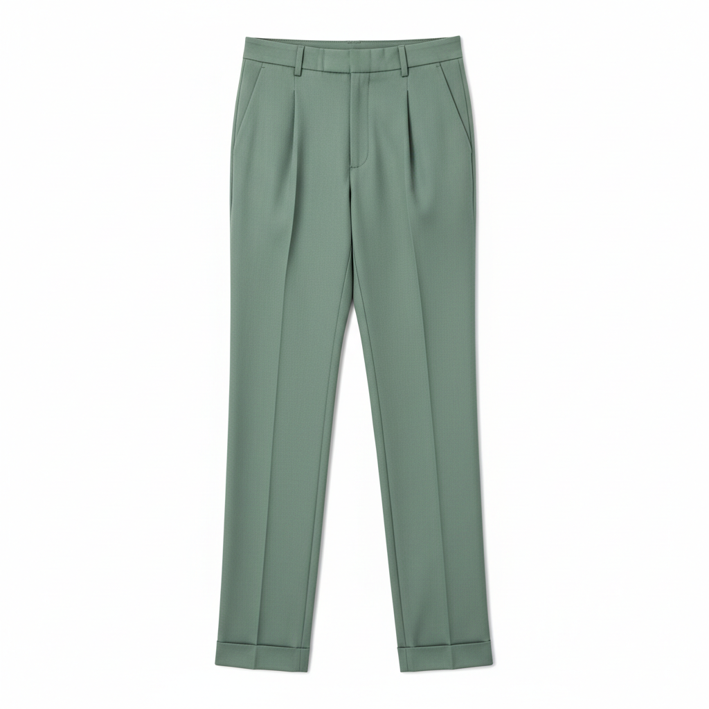 Tailored Casual Trousers – Sage Green – Hero