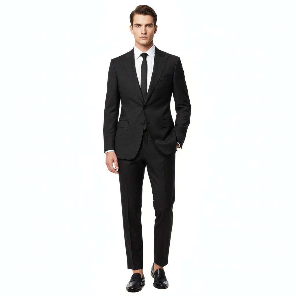 Urban Tailored Blazer – Charcoal Black – Model