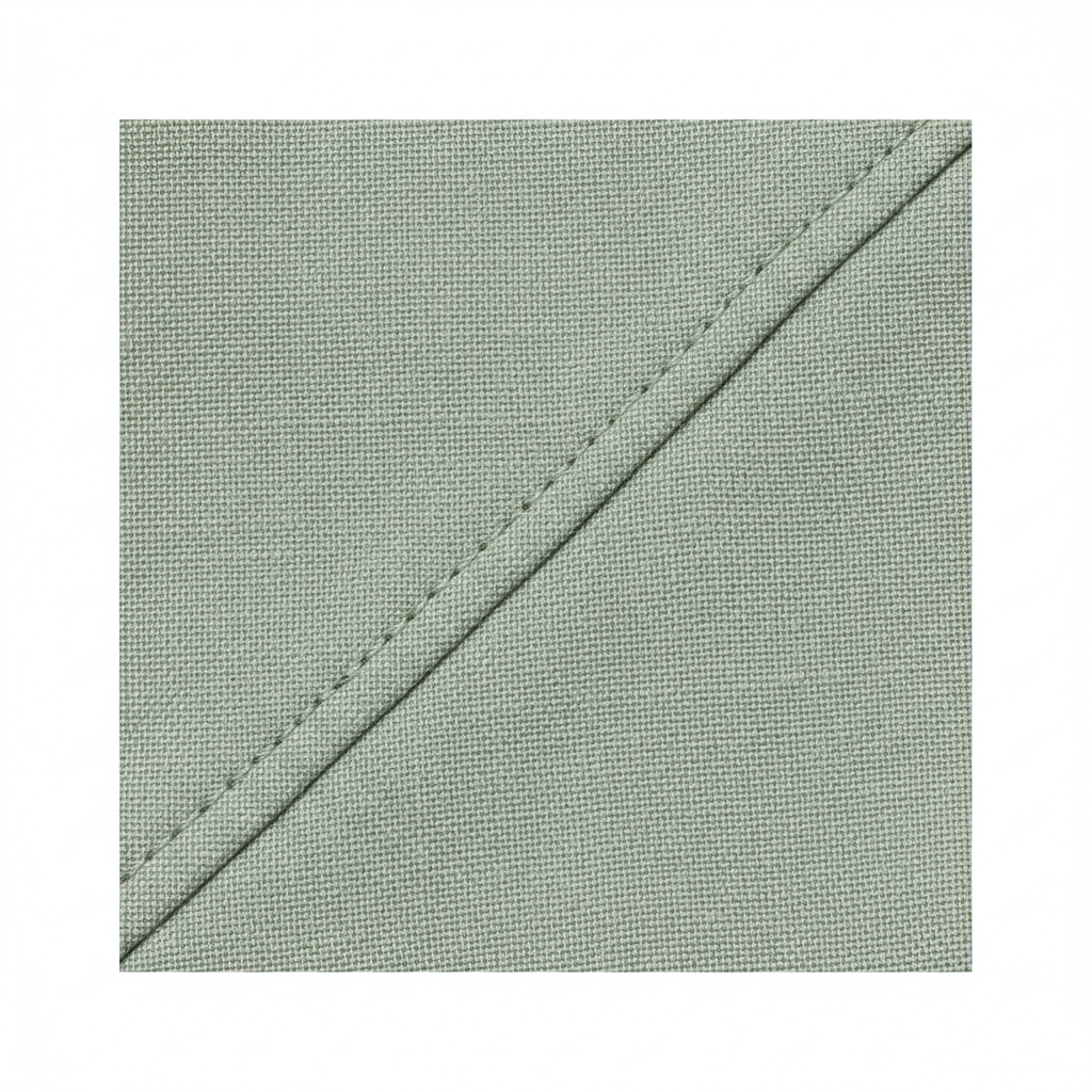 Tailored Casual Trousers – Sage Green – Fabric Detail
