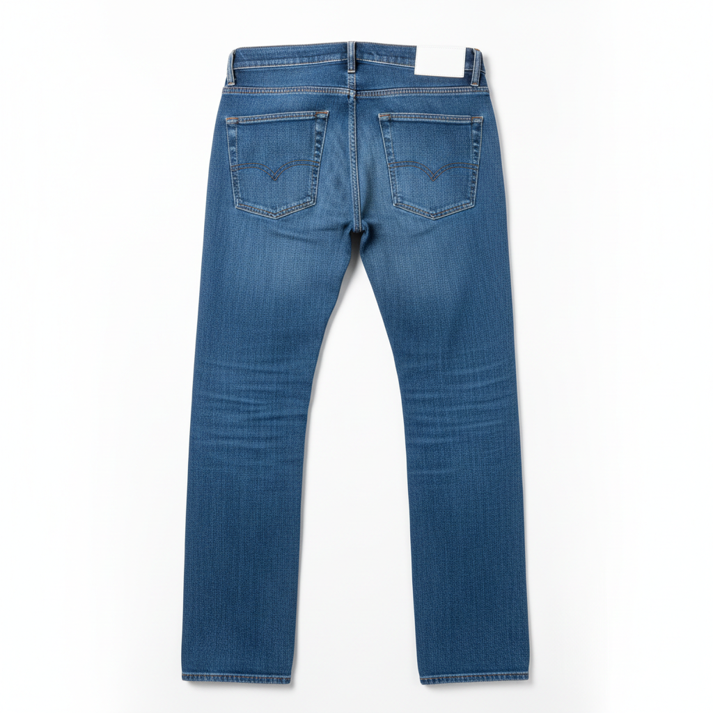 Classic Straight Jeans in Glacier Blue – Back View