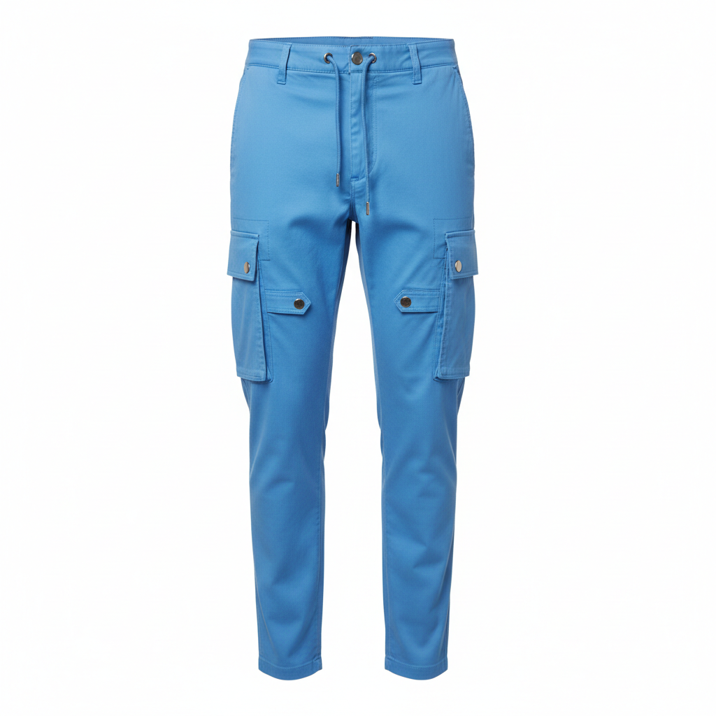 Utility Cargo Pants in Sky Blue – Front View