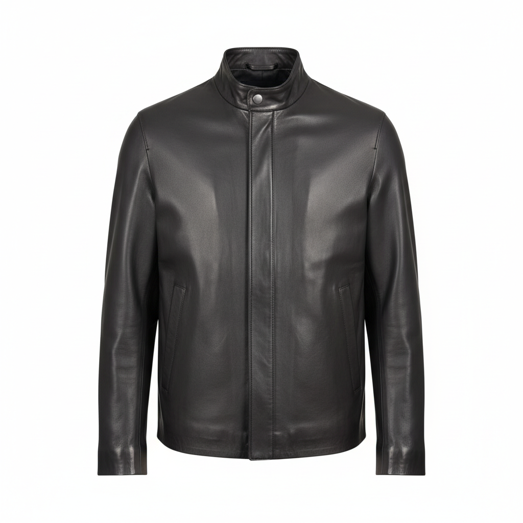 Noir Leather Jacket – Onyx Grey – Hero