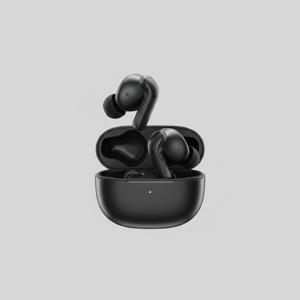 Luxury Earbuds Elite in Obsidian Titanium – Hero Shot