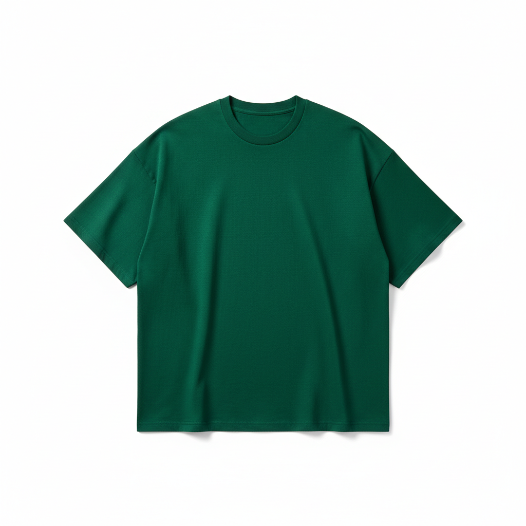 Relaxed Oversized T-Shirt – Forest Emerald – Front View