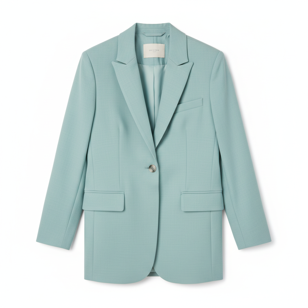 Oversized Tailored Blazer Aqua Mist – Hero