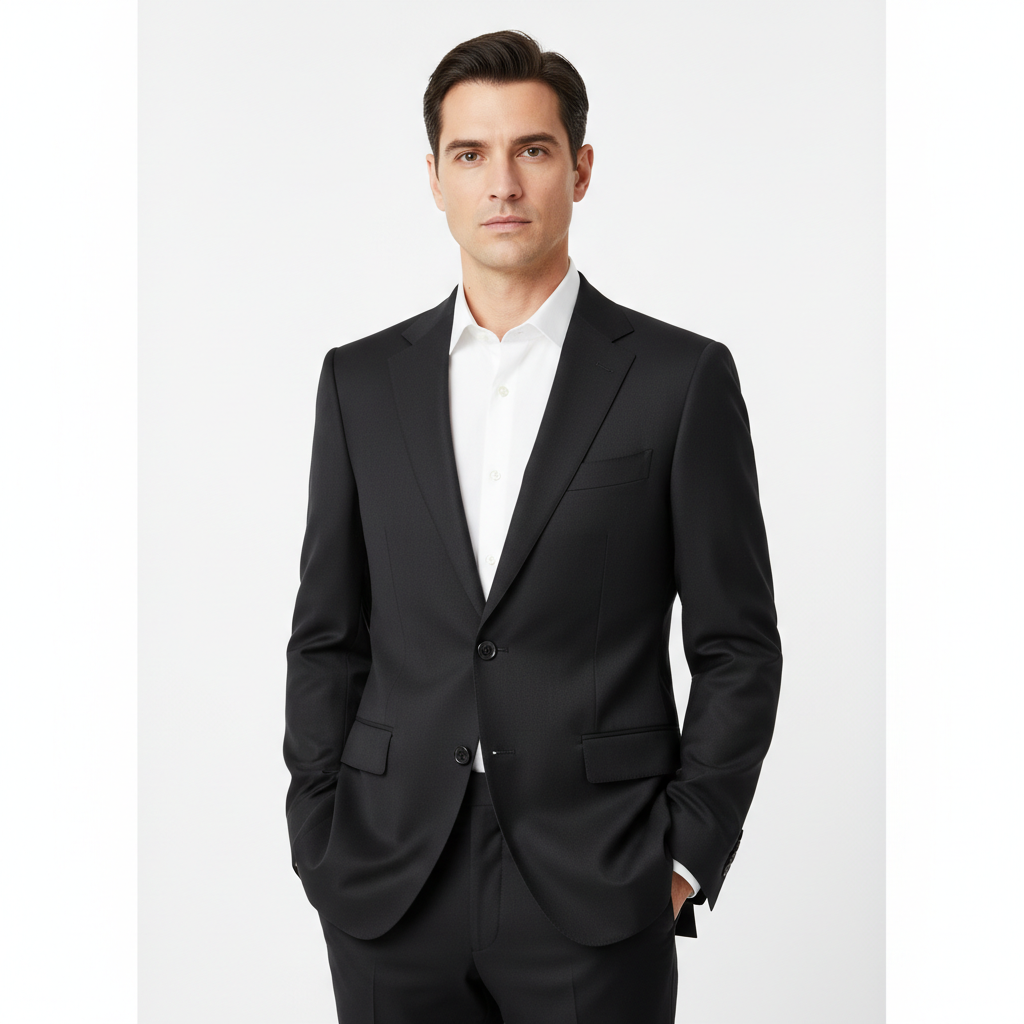 Urban Tailored Blazer – Charcoal Black – Model