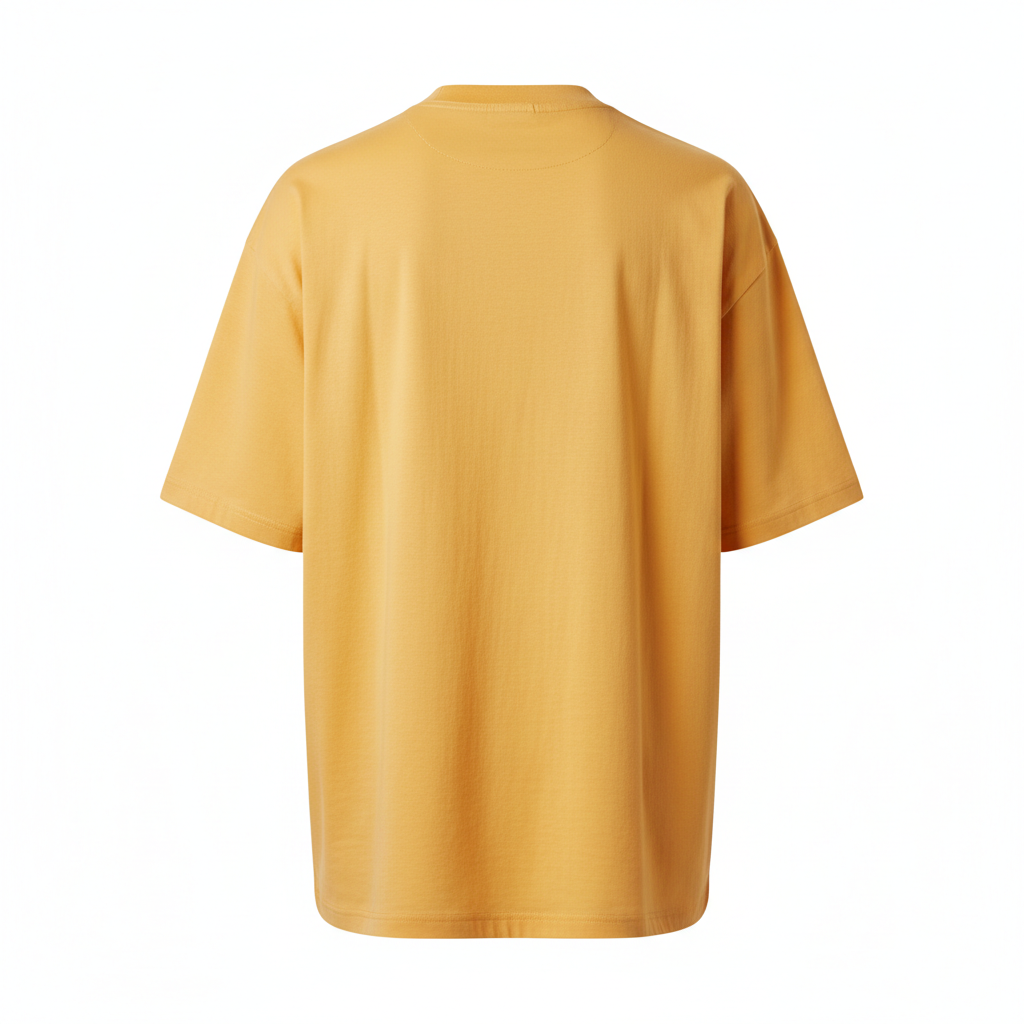 Relaxed Oversized T-Shirt – Butter Yellow – Back View