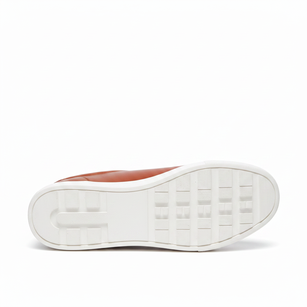 Urban Leather Sneakers in Burnt Orange – Sole detail