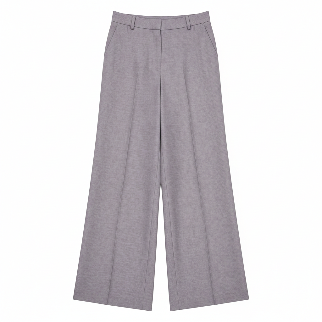 Minimal Wide Pants – Lavender Grey – Hero