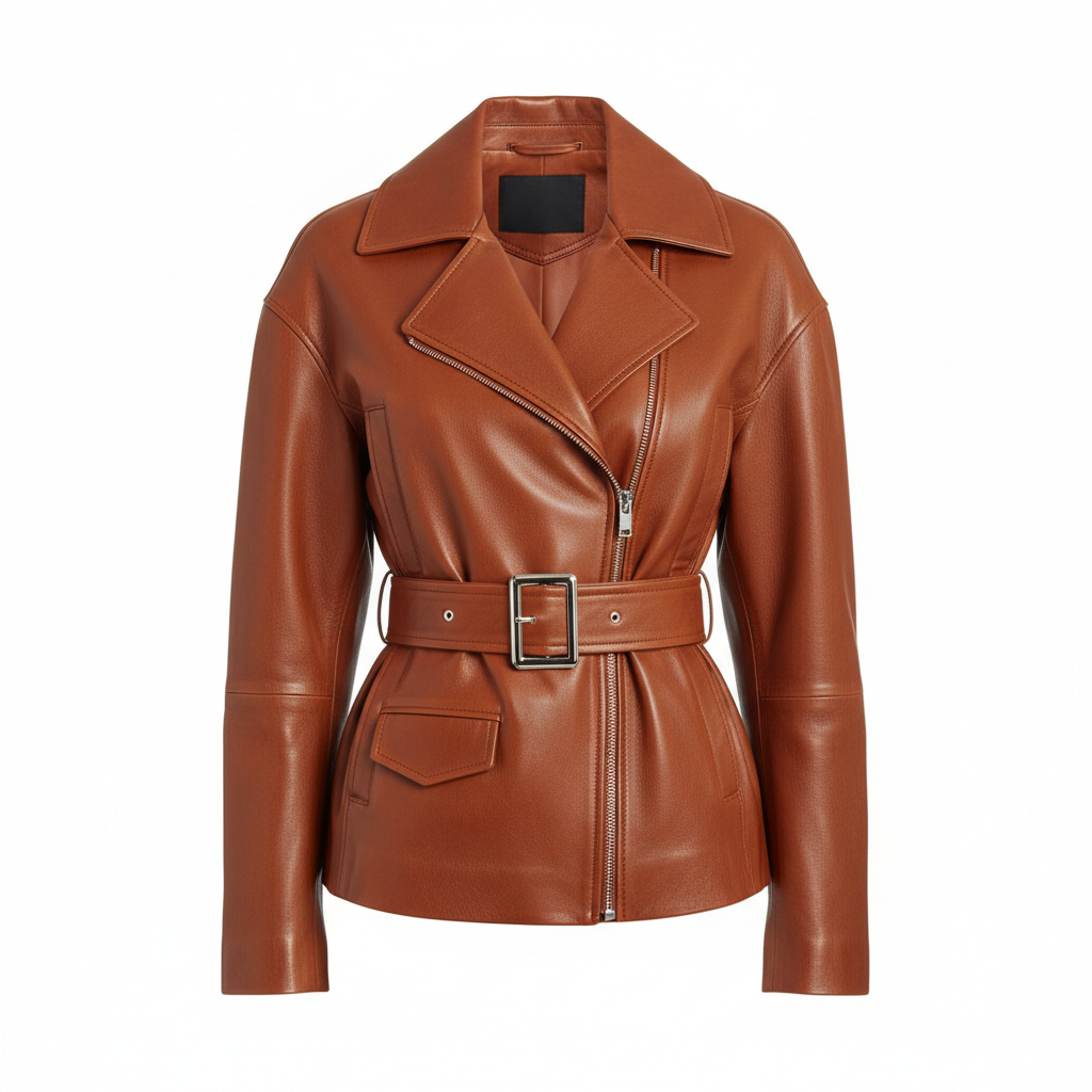Noir Leather Jacket Cinnamon Brown – Hero