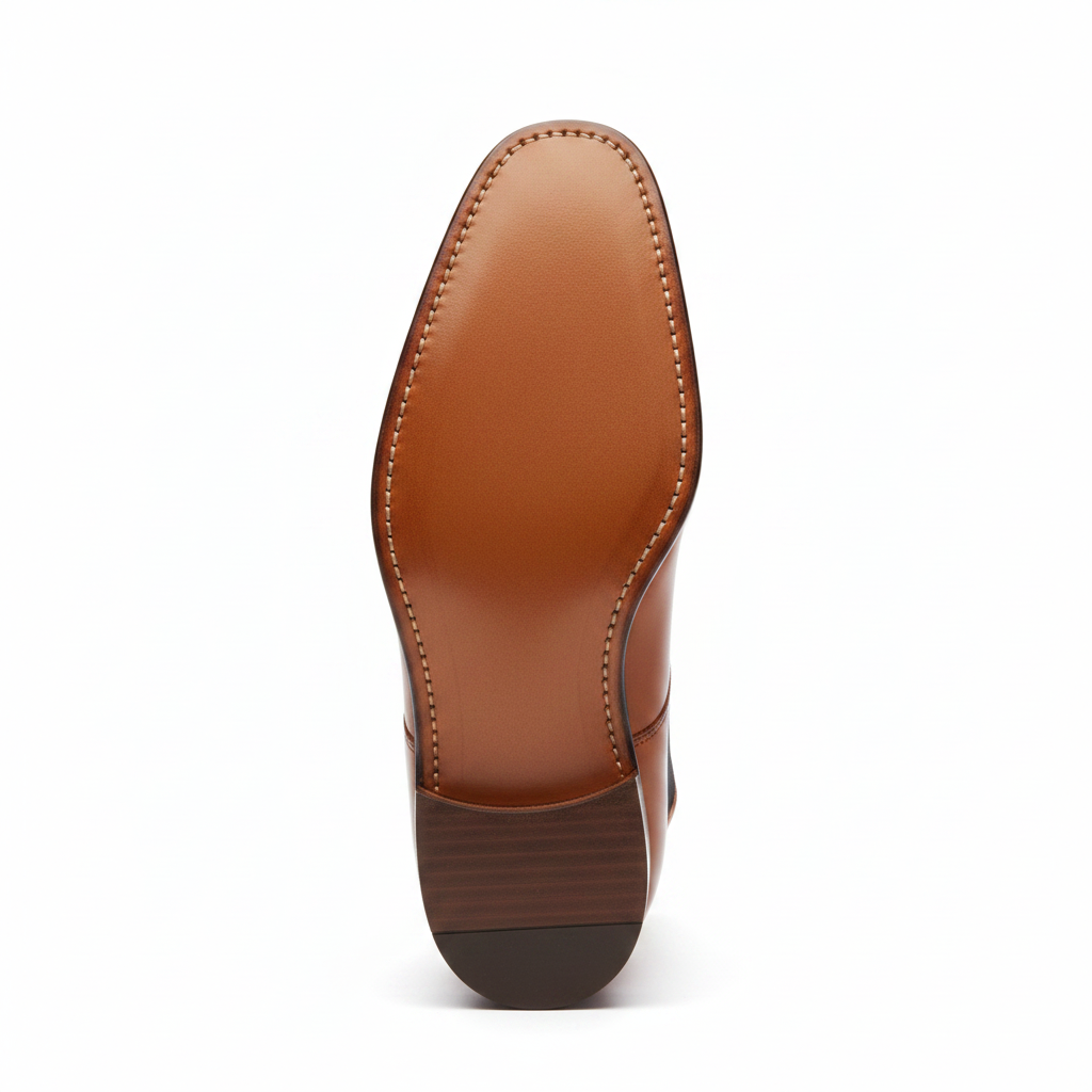 Chelsea Boots in Caramel Tan – Sole detail