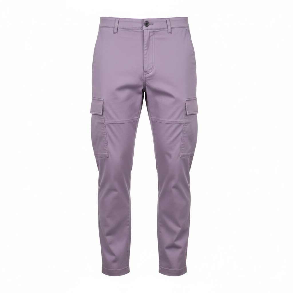 Utility Cargo Pants in Soft Lavender – Front View