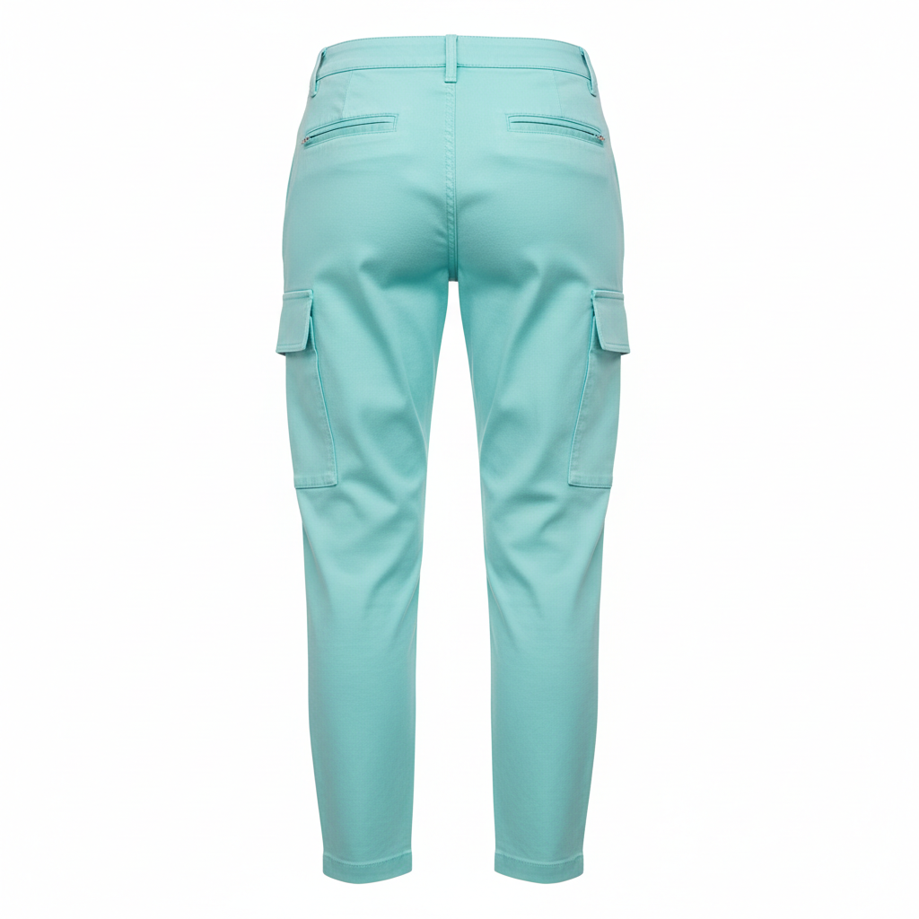 Utility Cargo Pants – Aqua Mint – Back View