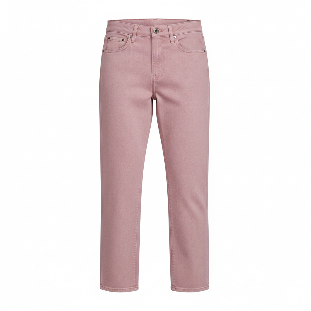 Classic Straight Jeans – Dusty Rose – Front View