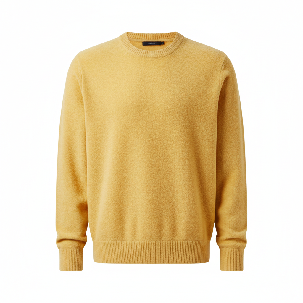 Cozy Crew Neck Sweater in Butter Yellow – Hero
