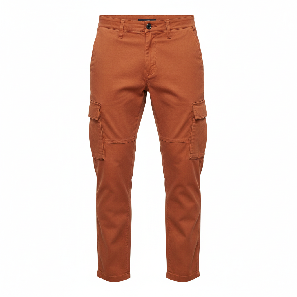 Utility Cargo Pants in Terracotta Rust – Hero