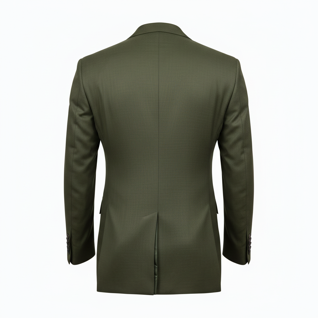 Urban Tailored Blazer – Olive Moss – Back View