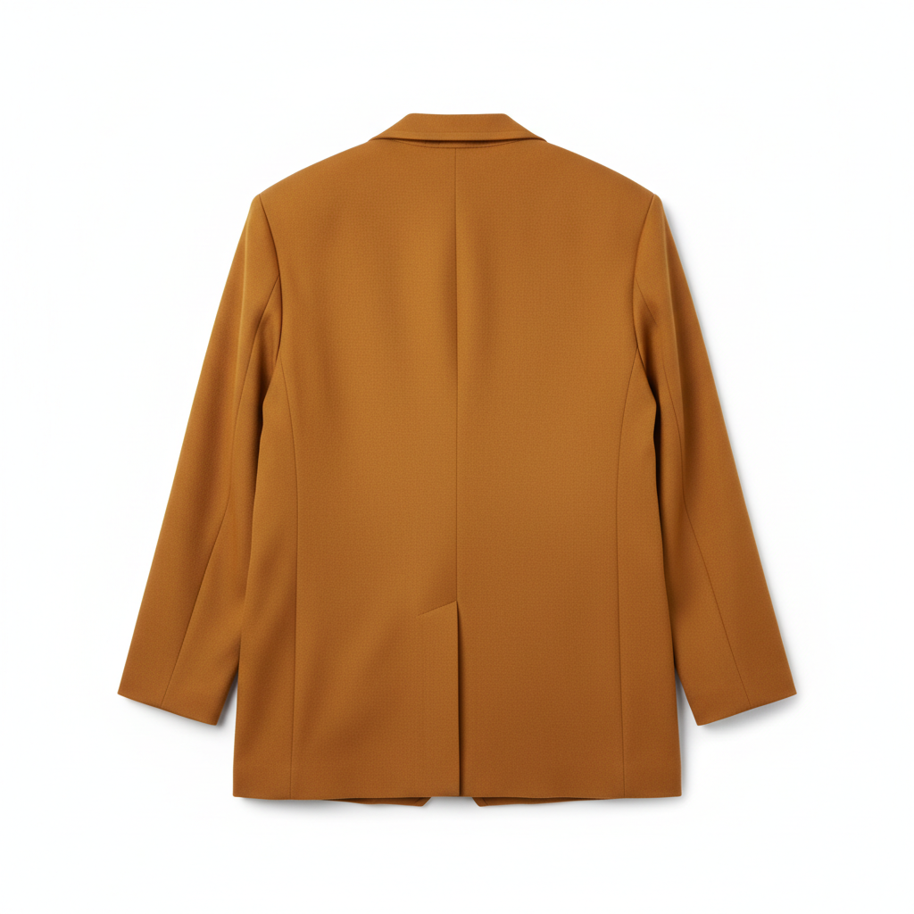 Oversized Tailored Blazer Amber Gold – Back View
