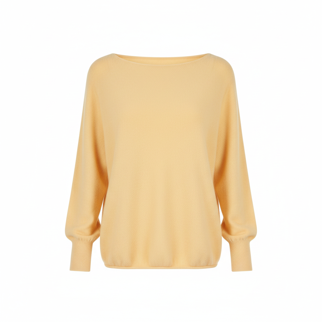 Minimal Knit Top in Butter Yellow – Hero