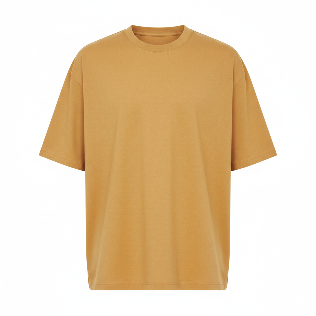 Relaxed Oversized T-Shirt – Butter Yellow – Front View