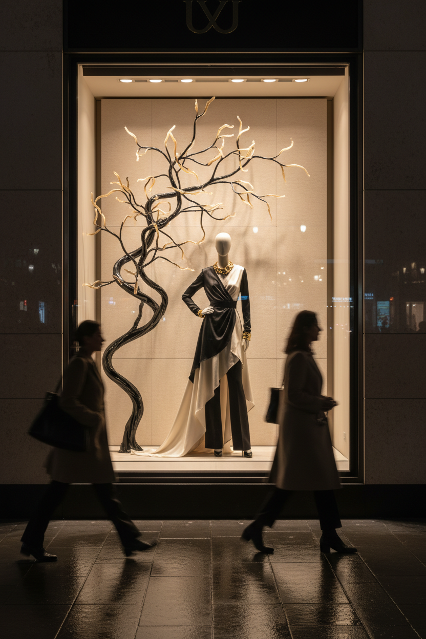 Luxury Fashion Window Display