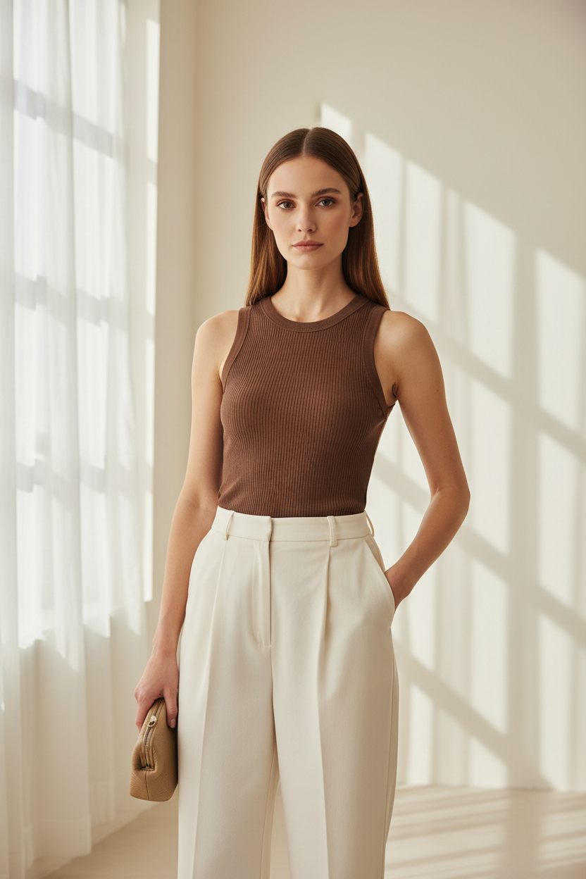 Minimal Knit & Tailored Trousers